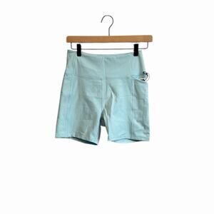 Girlfriend Collective Blue High Rise Run Shorts NWT size Medium